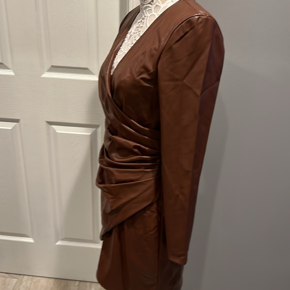 Brand new ZARA faux leather dress - Picture 4 of 11